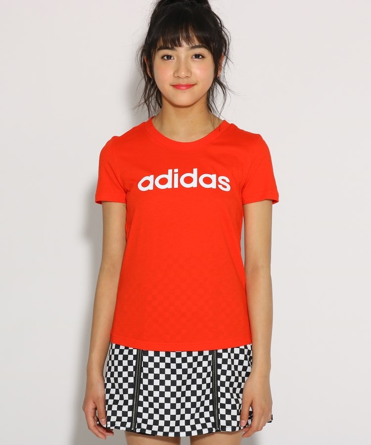 Adidas アディダス ベーシックロゴtシャツ ｔシャツ Pink Latte ピンク ラテ ワールド オンラインストア World Online Store