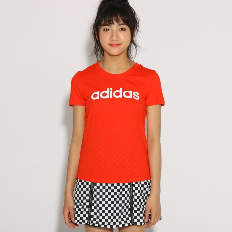 Adidas アディダス ベーシックロゴtシャツ ｔシャツ Pink Latte ピンク ラテ ワールド オンラインストア World Online Store