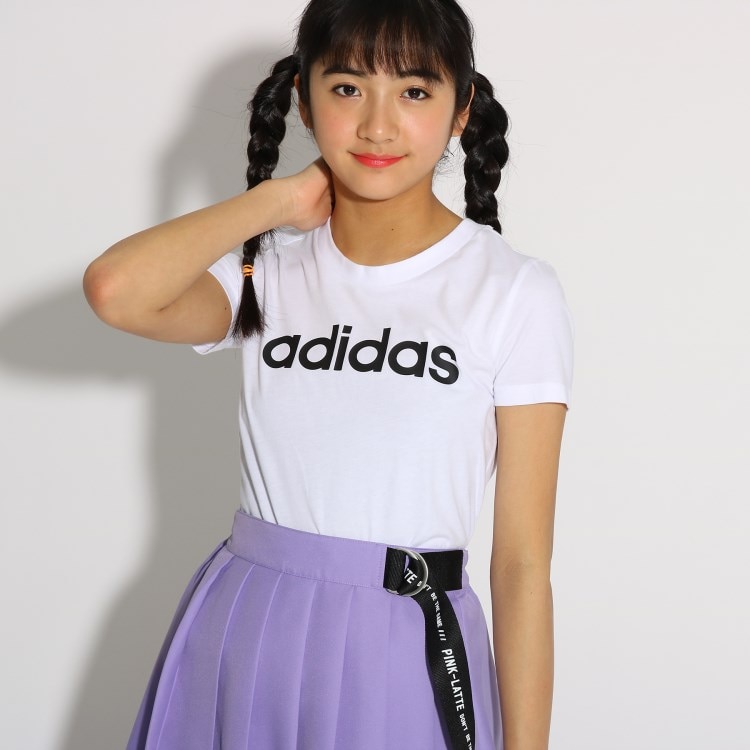 ピンク ラテ(PINK-latte)の【adidas/アディダス】 ベーシックロゴTシャツ Ｔシャツ