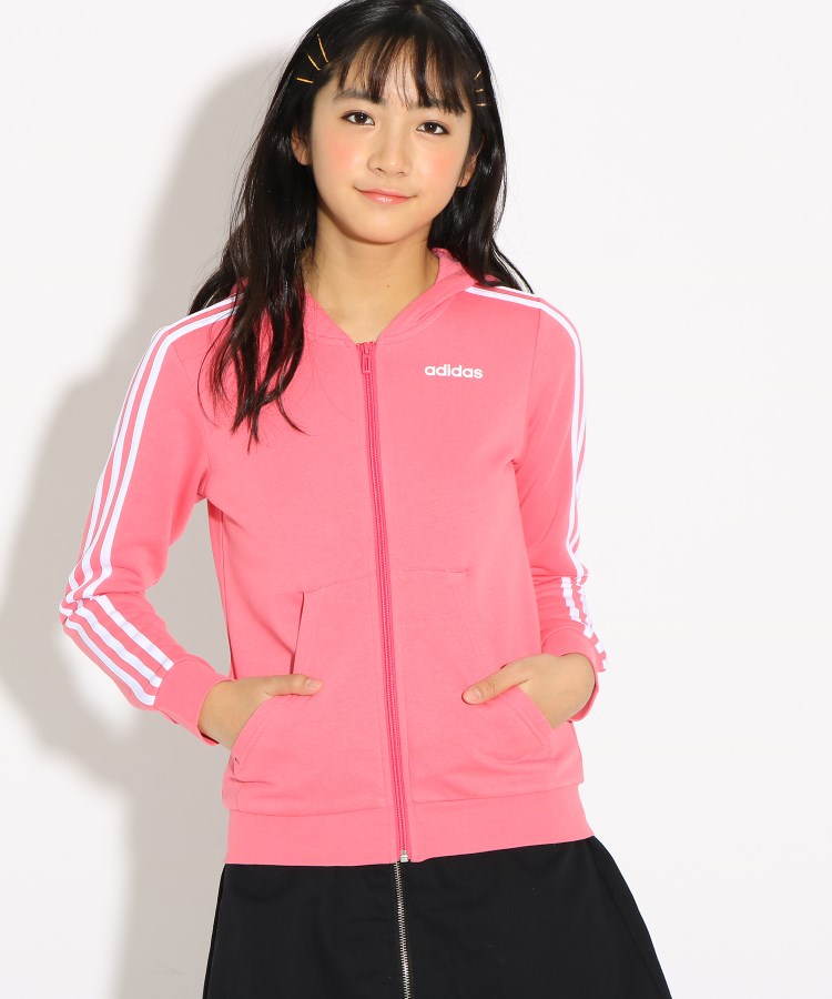 ピンク ラテ(PINK-latte)の【adidas/アディダス】ジップパーカ ラズベリーピンク(073)