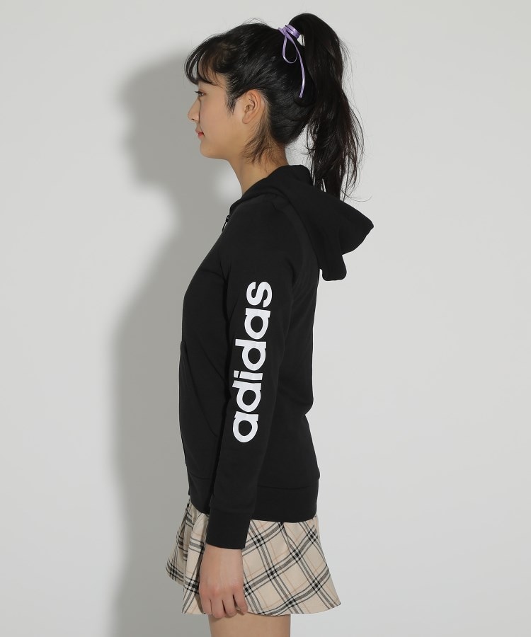 adidas/アディダス】 袖ロゴパーカー(パーカー) PINK-latte(ピンク ラテ)| ワールド オンラインストア WORLD ONLINE STORE adidas アディダス ロゴ パーカー