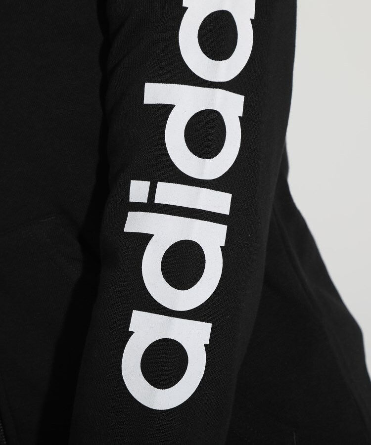 adidas/アディダス】 袖ロゴパーカー(パーカー) PINK-latte(ピンク ラテ)| ワールド オンラインストア WORLD ONLINE STORE adidas アディダス ロゴ パーカー
