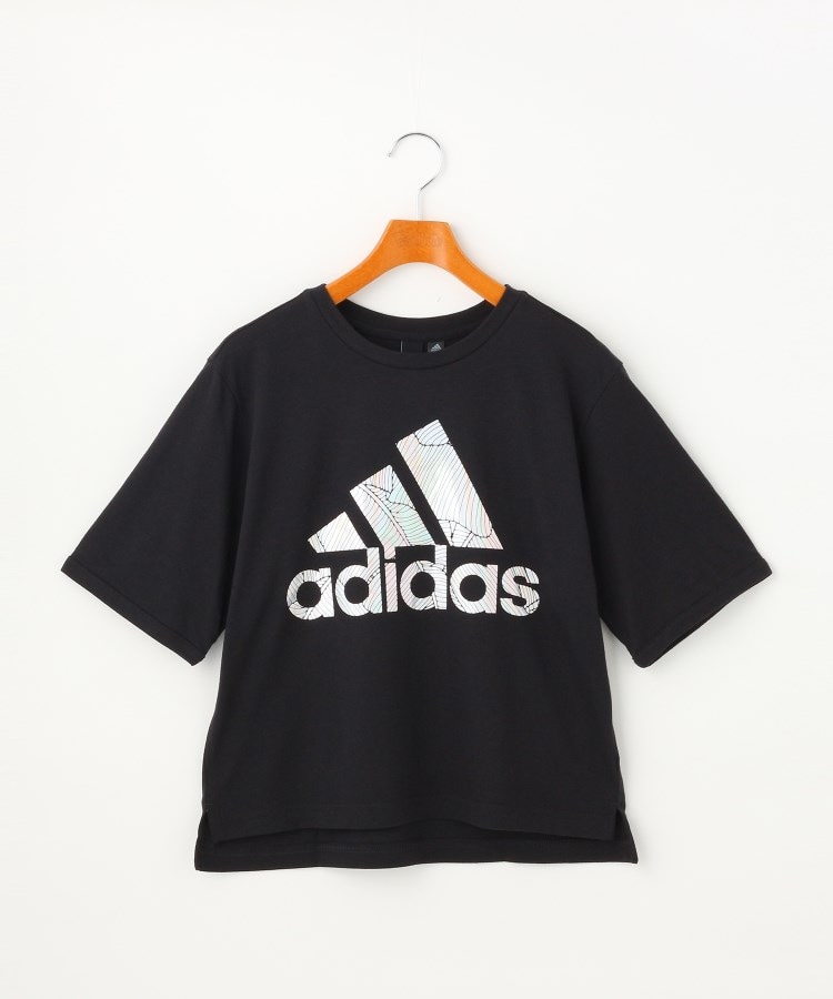 adidas/アディダス メタリックロゴＴシャツＴシャツ   PINK