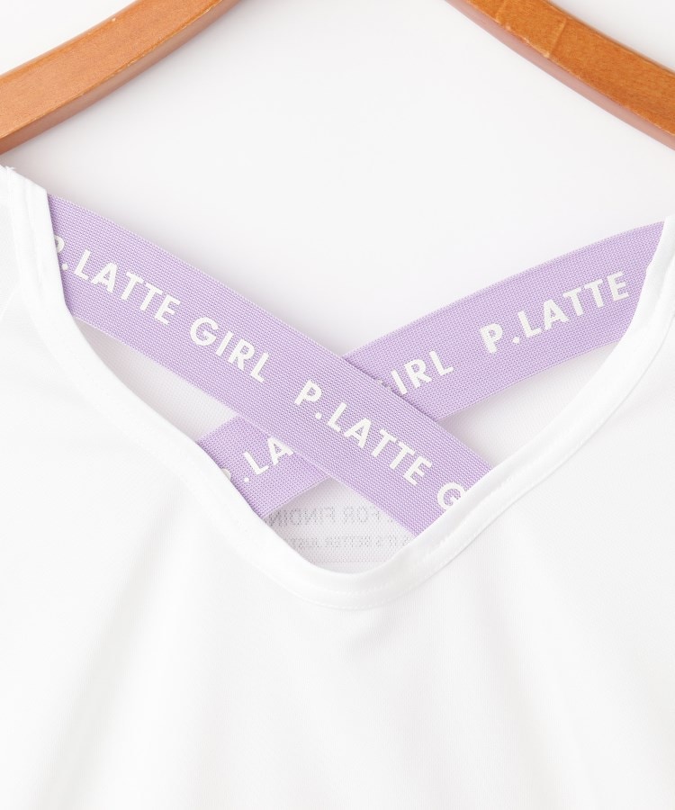 ピンク ラテ(PINK-latte)の転写水着+Tシャツ＋プリーツスカートセット4