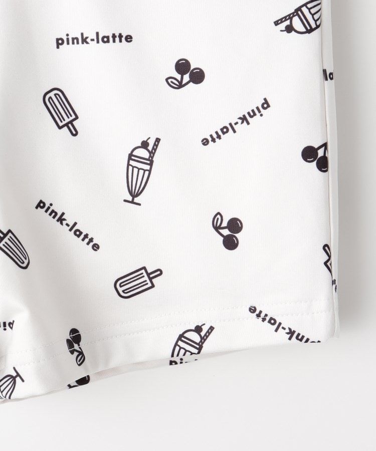ピンク ラテ(PINK-latte)の転写水着+Tシャツ＋プリーツスカートセット24