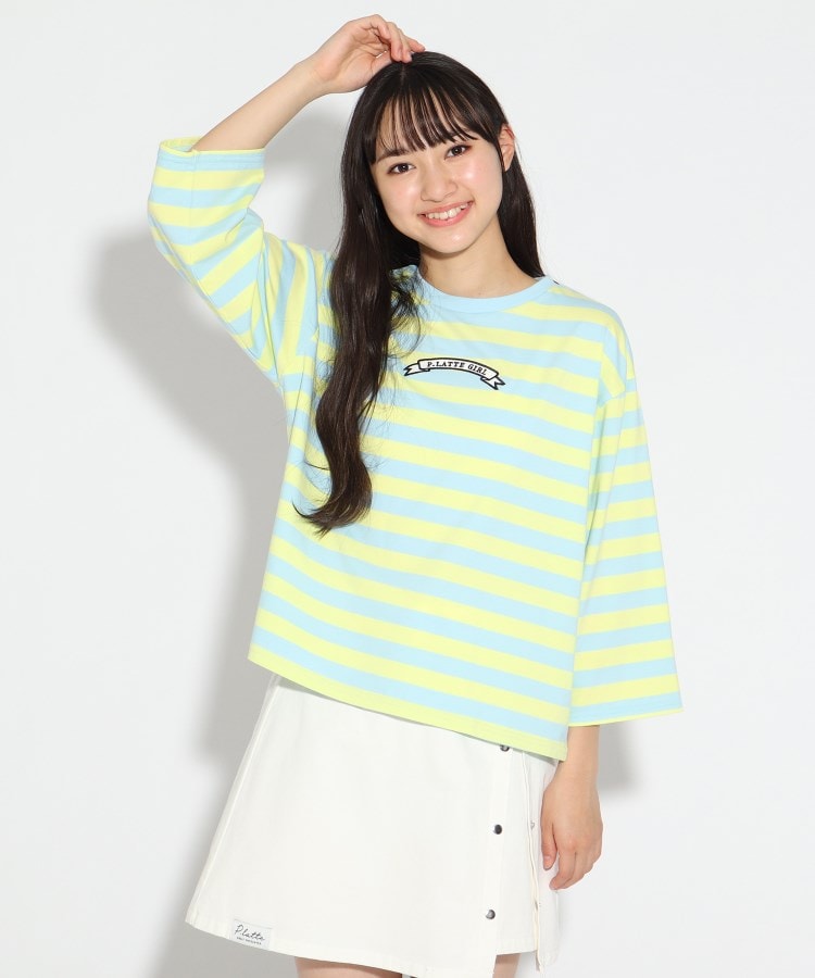 ボーダートップス カットソー Pink Latte ピンク ラテ ワールド オンラインストア World Online Store