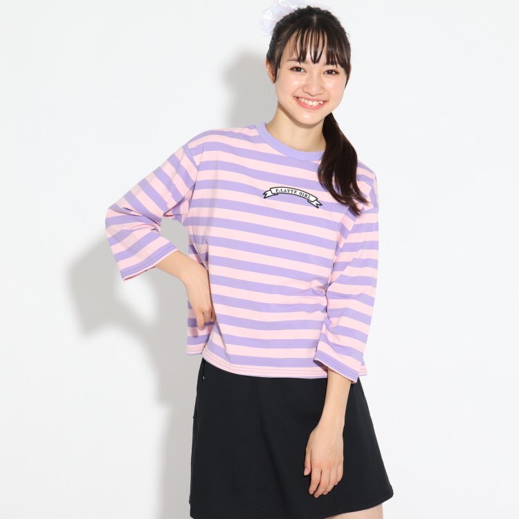ボーダートップス カットソー Pink Latte ピンク ラテ ワールド オンラインストア World Online Store ボーダートップス カットソー Pink Latte ピンク ラテ ワールド オンラインストア World Online Store