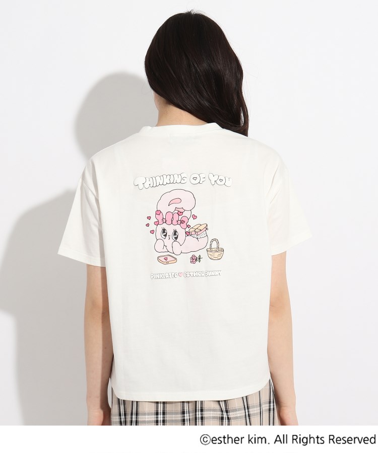 ピンク ラテ(PINK-latte)の【ESTHER BUNNY】バックプリントTシャツ3