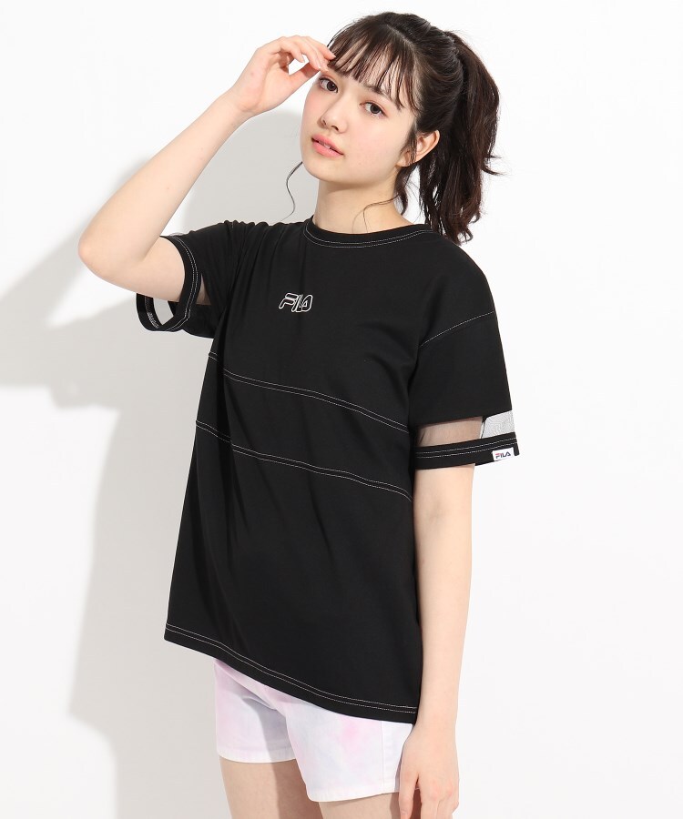 Fila 袖メッシュtシャツ ｔシャツ Pink Latte ピンク ラテ ワールド オンラインストア World Online Store