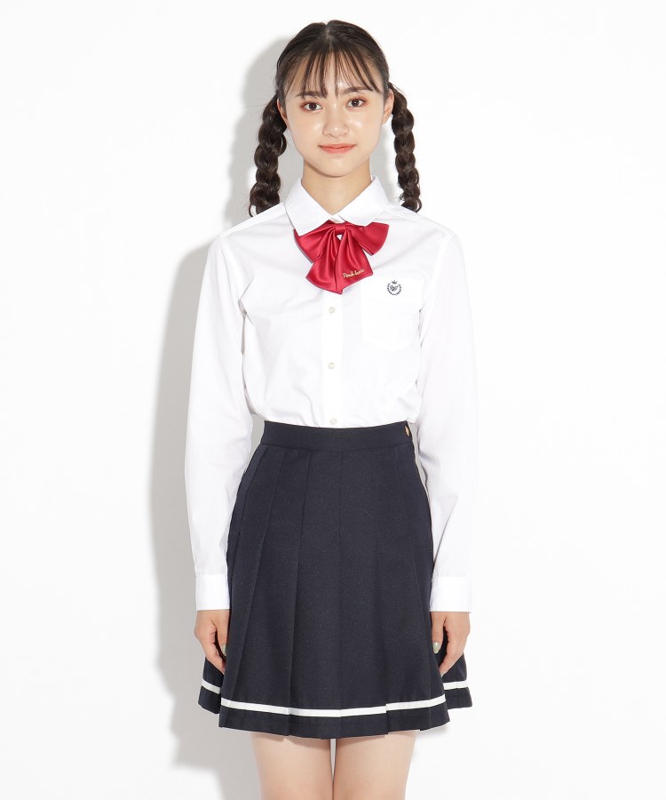 入卒・セレモニー・服】リボン付無地プリーツスカート(ミニ 入卒・セレモニー・服】リボン付無地プリーツスカート(ミニ