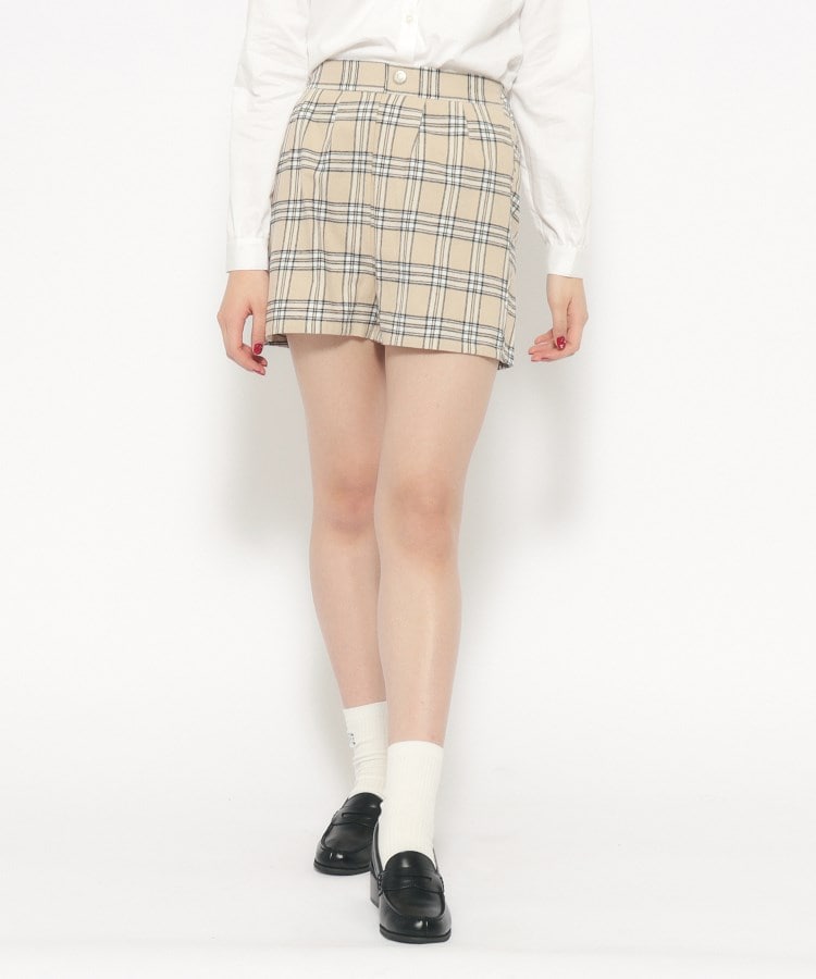チェック柄ショートパンツ（ショートパンツ） | PINK-latte