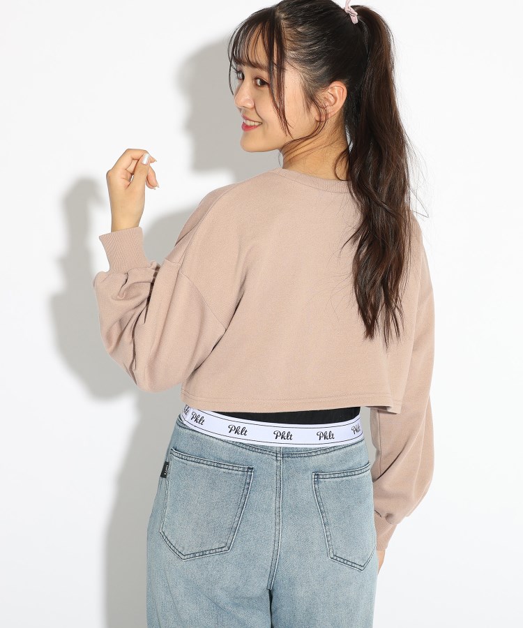 ニコラ掲載アイテム】ロゴドッキングトップス（スウェット