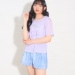 ピンク ラテ(PINK-latte)の【プールグッズ/セットアイテム】マクラメTシャツ付き水着4点セット ライトパープル(081)