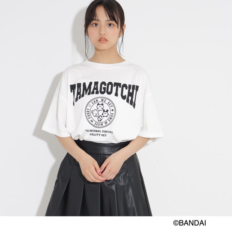 ピンク ラテ(PINK-latte)の【たまごっち×ピンクラテ】カレッジT Ｔシャツ