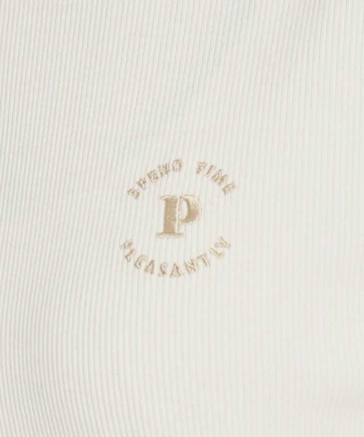 ピンク ラテ(PINK-latte)の刺繍ロゴテレコトップス10