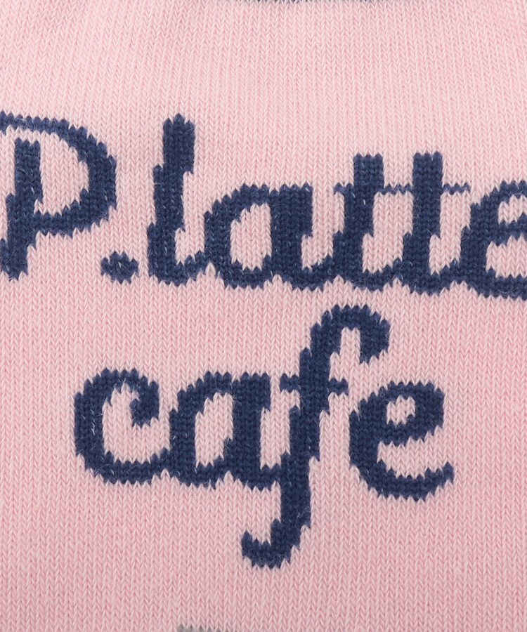 ピンク ラテ(PINK-latte)のカフェロゴ柄 くるぶし丈ソックス3足セット7