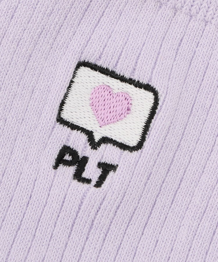 ピンク ラテ(PINK-latte)のレター柄刺繍 ショート丈リブソックス7