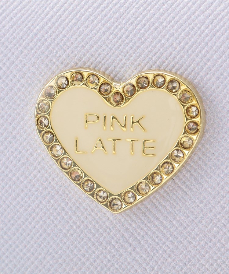 ピンク ラテ(PINK-latte)のポイントハートラウンド長財布6