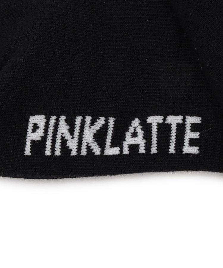 ピンク ラテ(PINK-latte)の刺繍入りカラークルーショート丈ソックス6