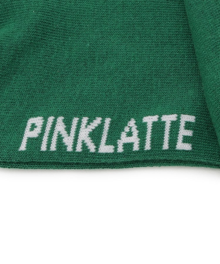 ピンク ラテ(PINK-latte)の刺繍入りカラークルーショート丈ソックス7
