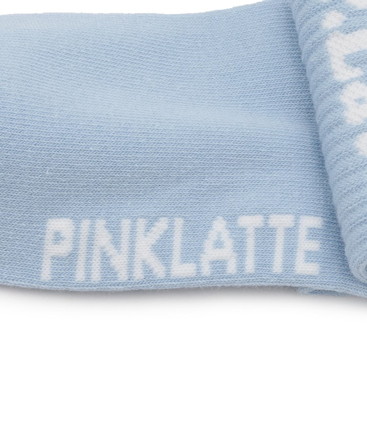 ピンク ラテ(PINK-latte)のリブロゴラインショート丈ソックス8