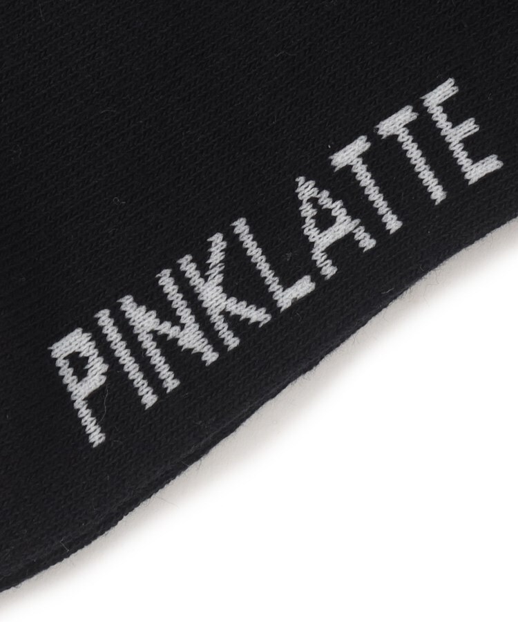 ピンク ラテ(PINK-latte)の履き口ロゴくるぶし丈ソックス5