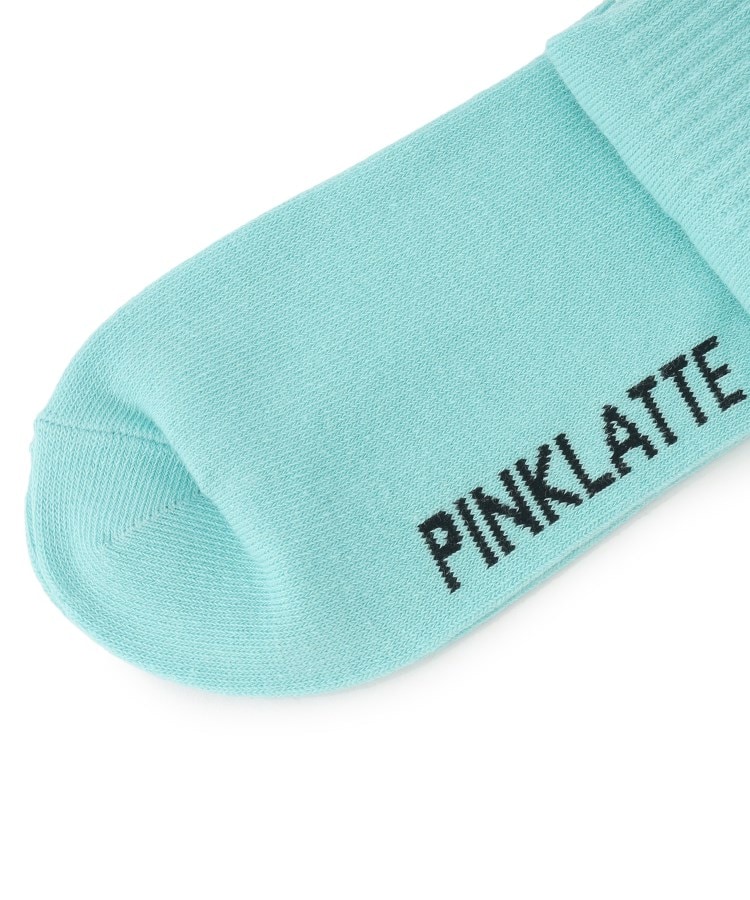 ピンク ラテ(PINK-latte)のにこちゃんロゴショートソックス3