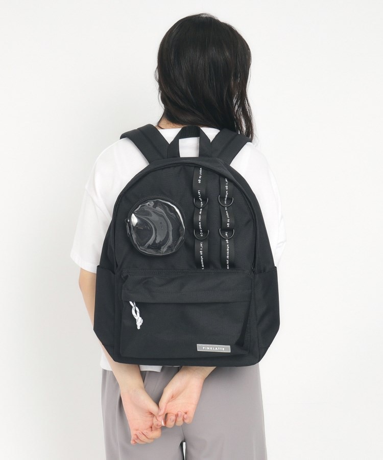 ピンク ラテ(PINK-latte)の【容量約22.8L】モール付きマルポケリュック ブラック(019)