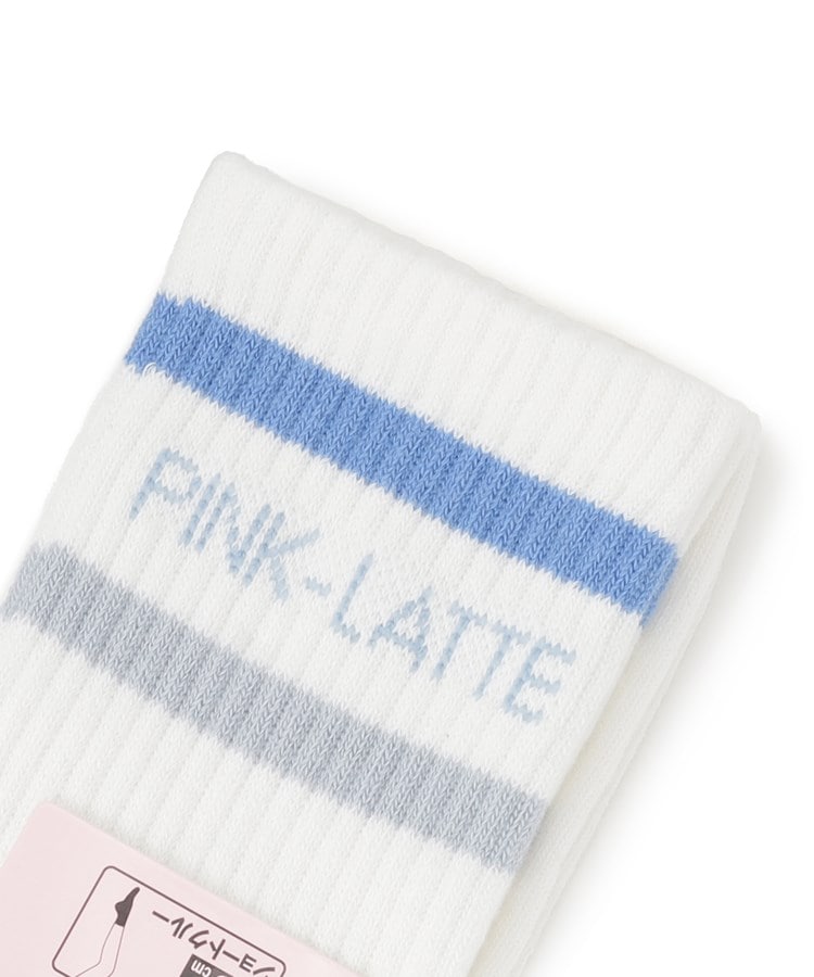 ピンク ラテ(PINK-latte)のショートラインソックス3