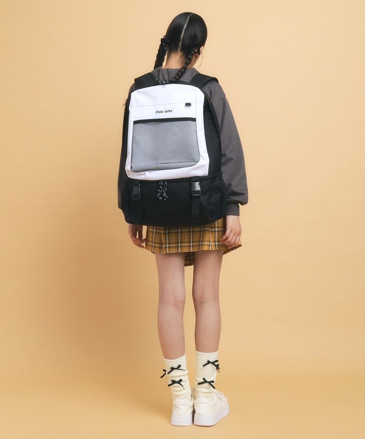 ピンク ラテ(PINK-latte)の【容量約30L・2気室 】エンブロイダリー リュック4