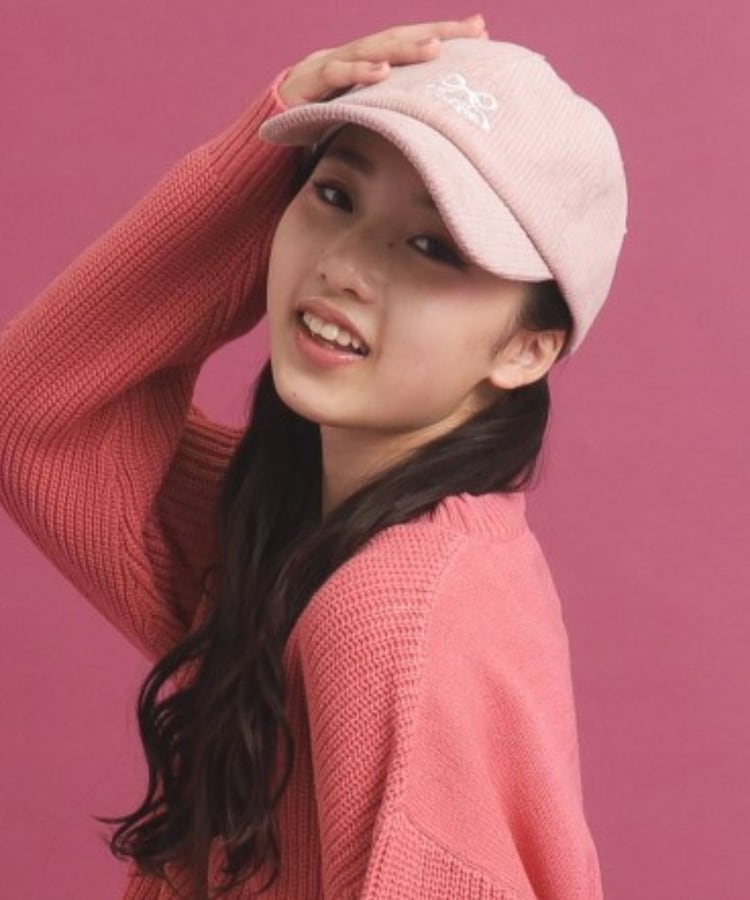 ピンク ラテ(PINK-latte)のコーデュロイリボンキャップ7
