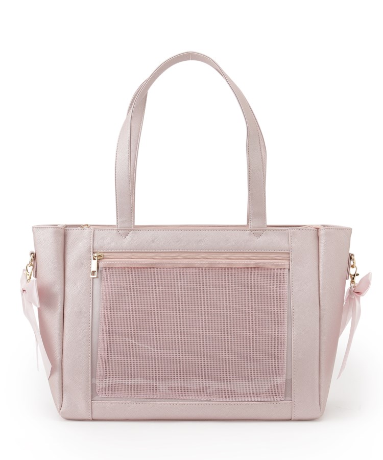 ピンク ラテ(PINK-latte)の【推し活】リボン付横型トートバッグ11