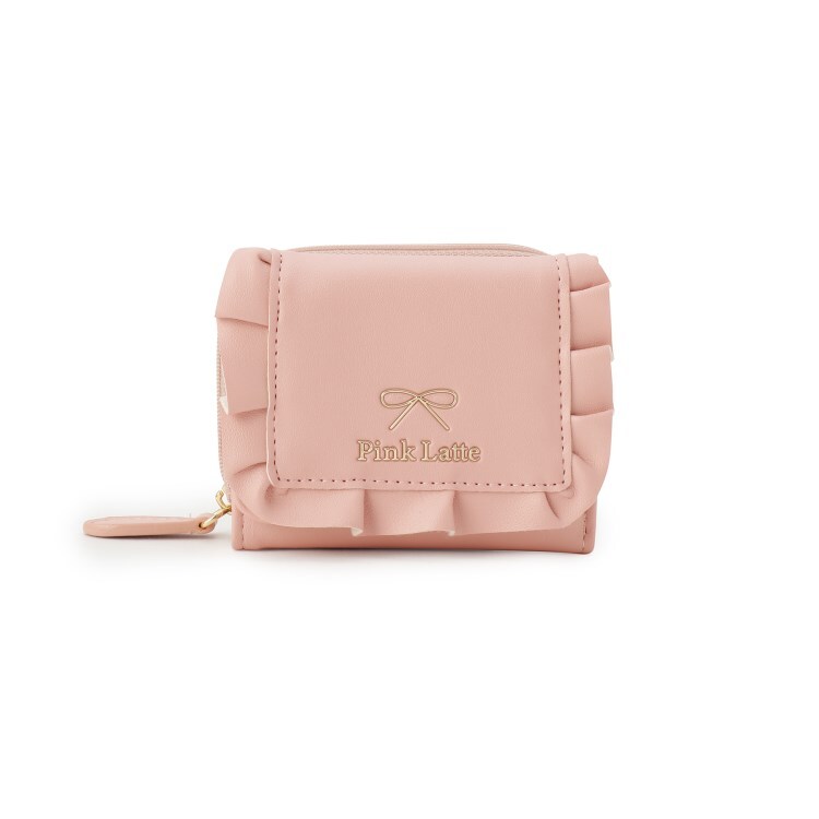 ピンク ラテ(PINK-latte)のリボンフリルミニ財布 財布