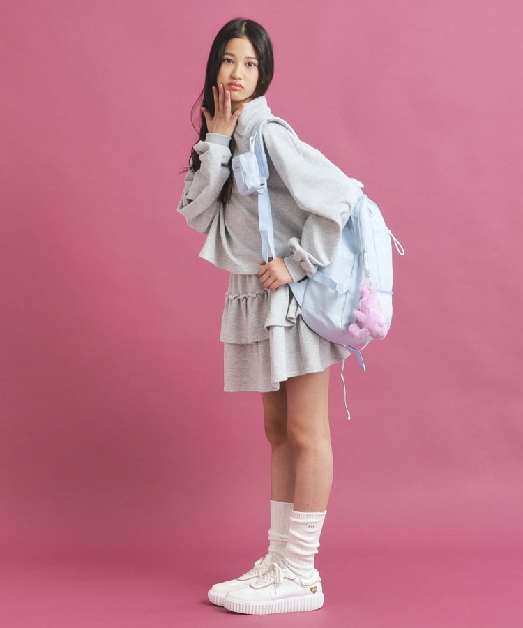 ピンク ラテ(PINK-latte)の【容量約20L】ポーチ付きコードギャザーリュック3
