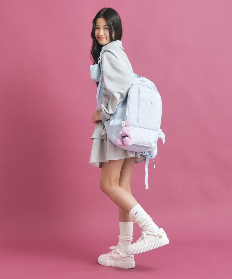 ピンク ラテ(PINK-latte)の【容量約20L】ポーチ付きコードギャザーリュック4