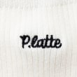 ピンク ラテ(PINK-latte)のワンポイントロゴ刺繍19cm丈クルーソックス6