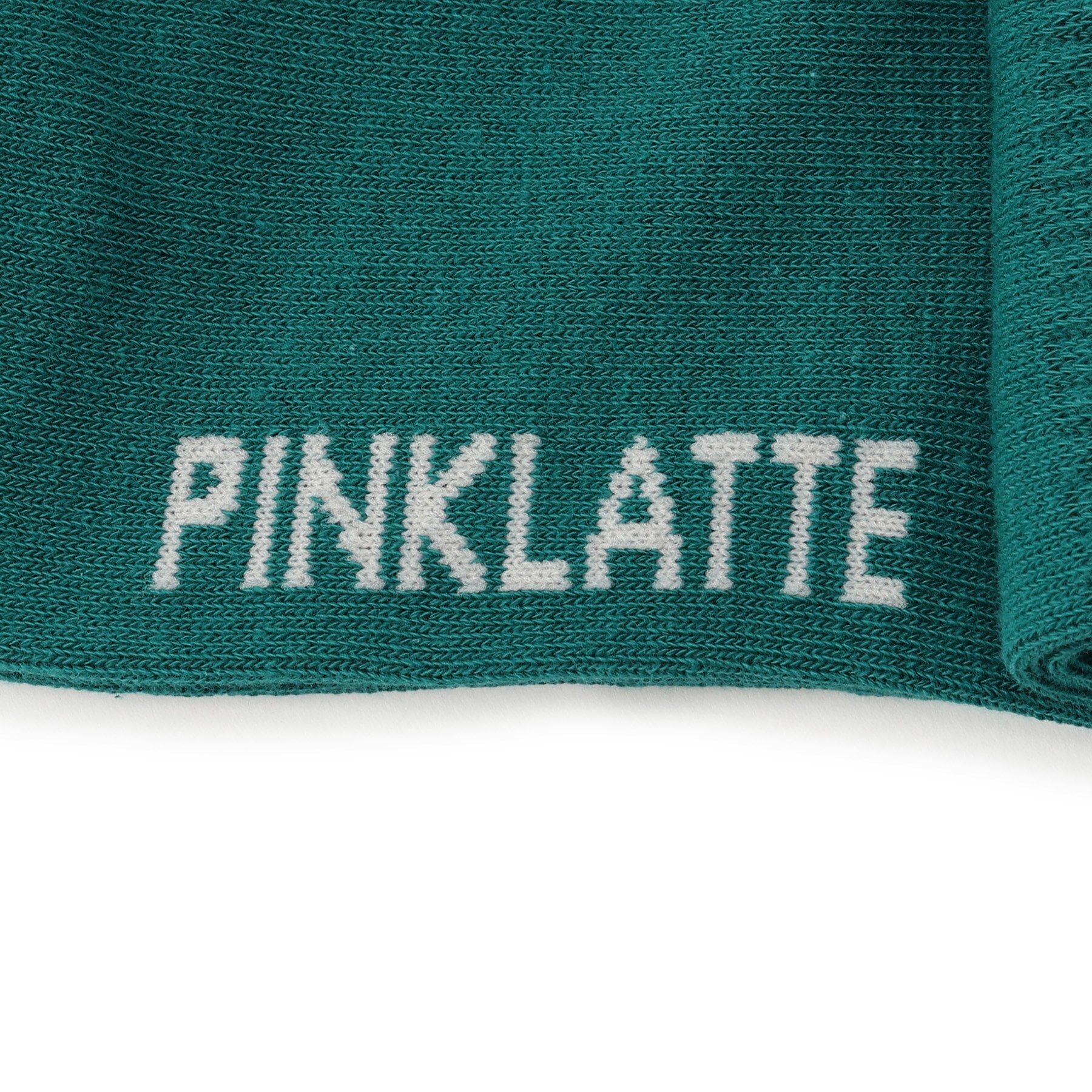 ピンク ラテ(PINK-latte)のラインロゴリブショート丈ソックス5