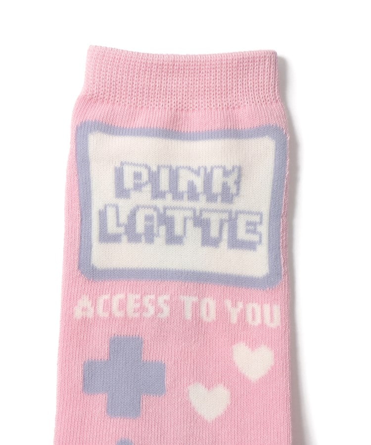 ピンク ラテ(PINK-latte)のゲーム柄くるぶし丈ソックス5