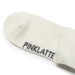 ピンク ラテ(PINK-latte)の配色3本ロゴショート丈ソックス8