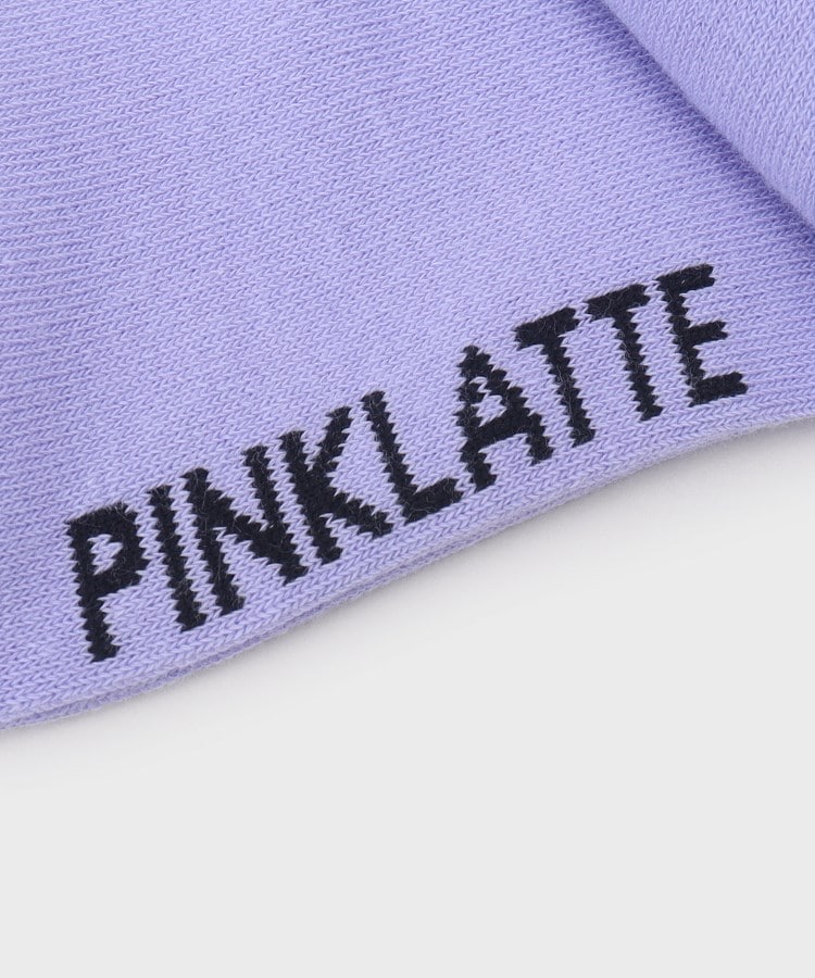 ピンク ラテ(PINK-latte)のシースルーロゴショート丈ソックス5