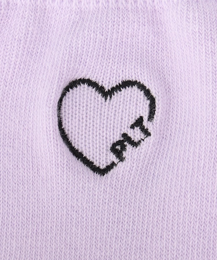 ピンク ラテ(PINK-latte)のハート刺繍ショート丈ソックス6