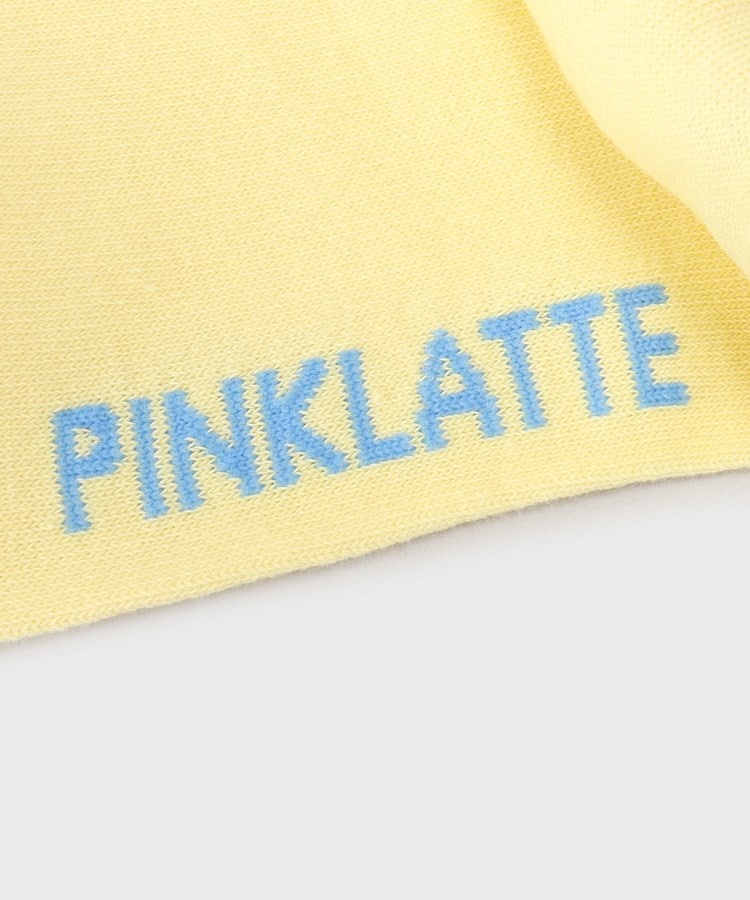 ピンク ラテ(PINK-latte)の縦ロゴリブショート丈ソックス5
