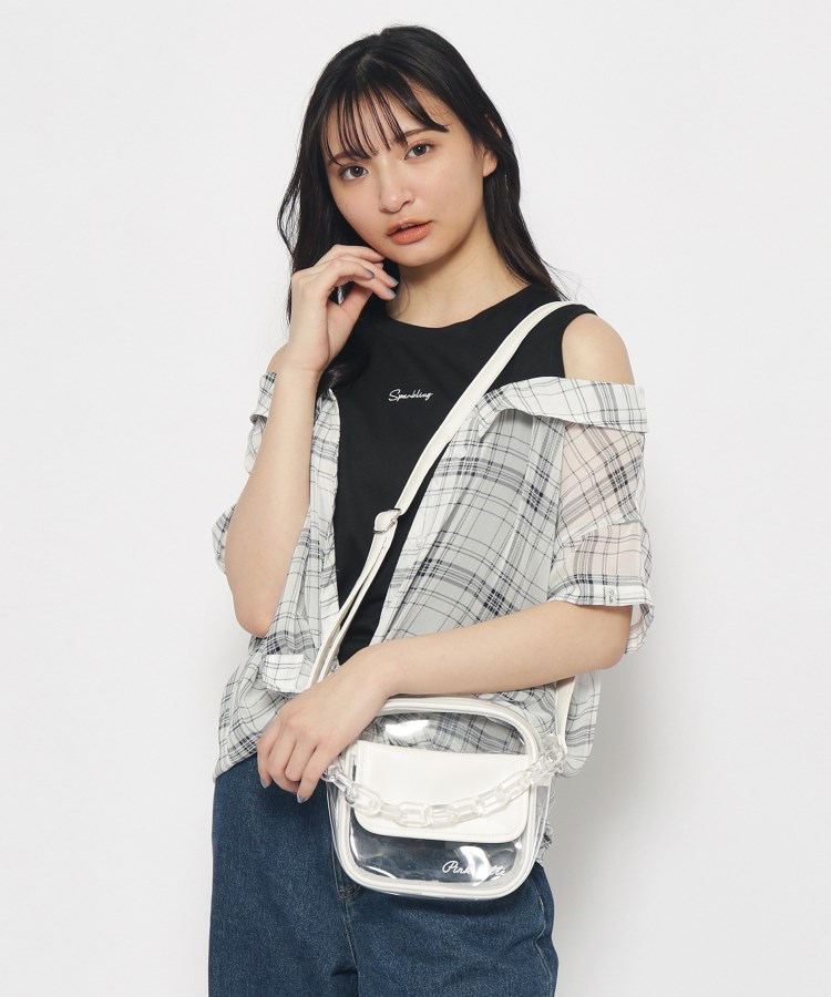 推し活にも】チェーン付きビニールショルダー(ショルダーバッグ 推し活にも】チェーン付きビニールショルダー(ショルダーバッグ