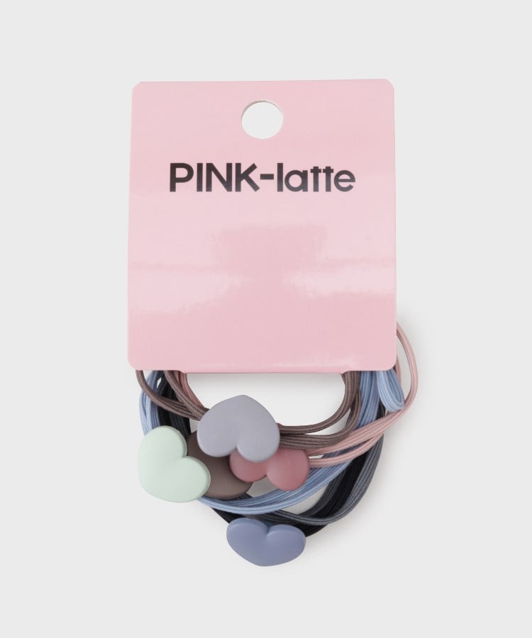 ピンク ラテ(PINK-latte)のハートゴム5Pセット クリスタル/透明(100)