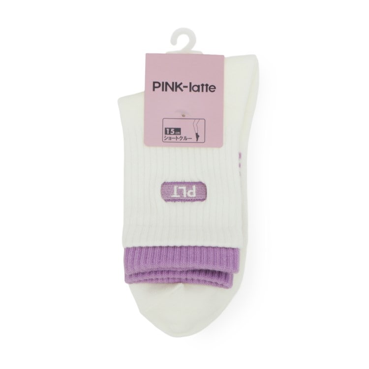 ピンク ラテ(PINK-latte)の【15cm丈】フェイククルーショートソックス ソックス