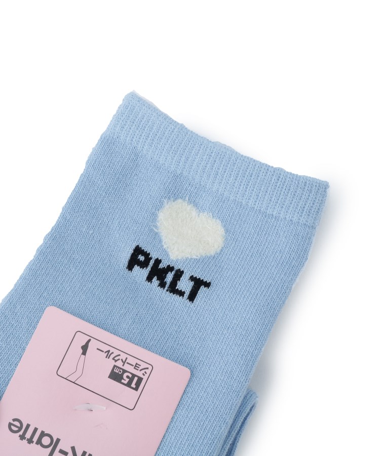 ピンク ラテ(PINK-latte)の【15cm丈】シャギーハート柄ショートソックス3