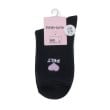 ピンク ラテ(PINK-latte)の【15cm丈】シャギーハート柄ショートソックス ブラック(019)