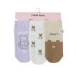 ピンク ラテ(PINK-latte)の【3Pセット】くまちゃんくるぶしソックス ブラウン系(100)