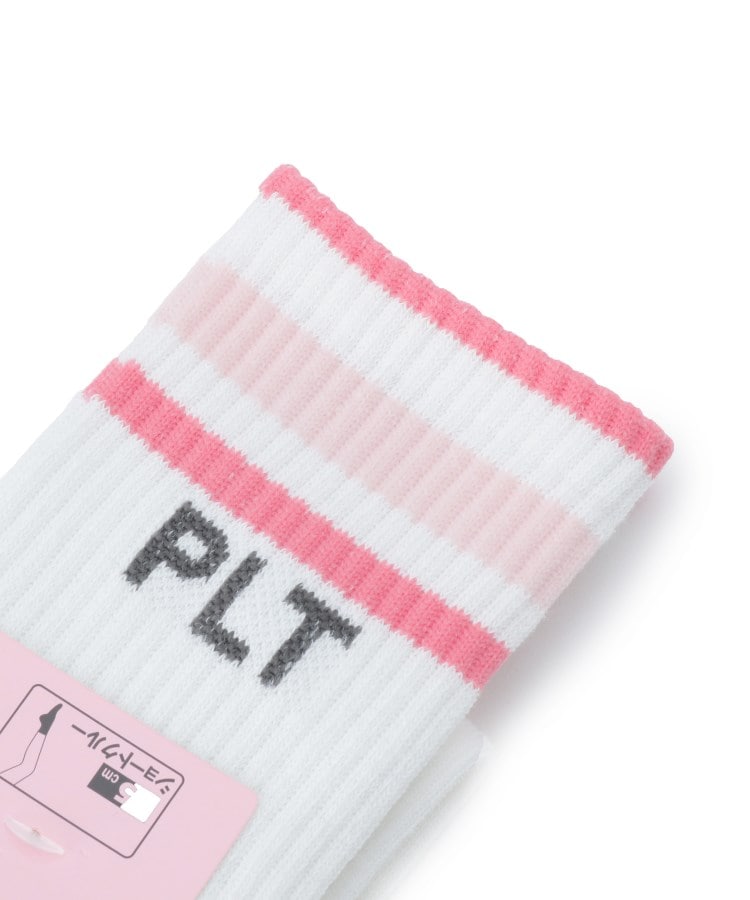 ピンク ラテ(PINK-latte)の【15cm丈】ラインショートソックス3