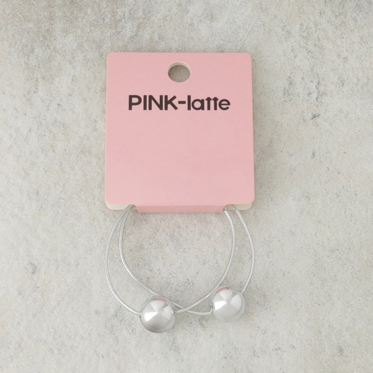 ピンク ラテ(PINK-latte)のシルバー調ボールゴム ヘッドアクセサリー